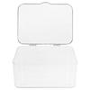 Desktop Storage Box Large Capacity Ps Stackable Transparent Organizer Dustproof Container for Home Office Kitchen