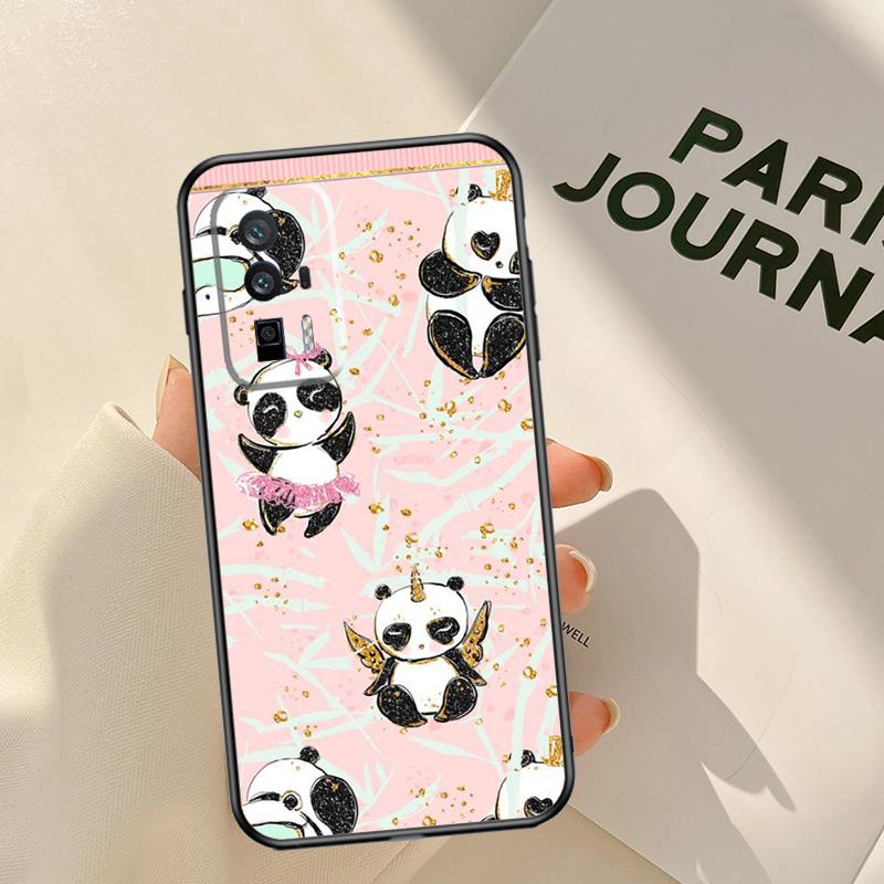 Милый чехол с пандой для Xiaomi 14 15 Ultra 13T 14T 15T Pro 17 Pro Max POCO X7 Pro X3 X5 X6 F5 F6 F7 F8 Задняя крышка
