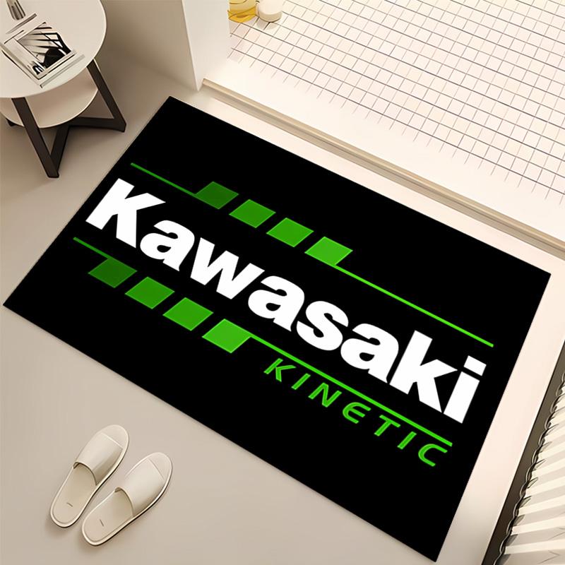 1pc Kawasaki Ninja Print Area Rug - Soft, Washable Non-Slip Indoor Mat, Living Room, Home Office Decorative Rug,Office Decorative