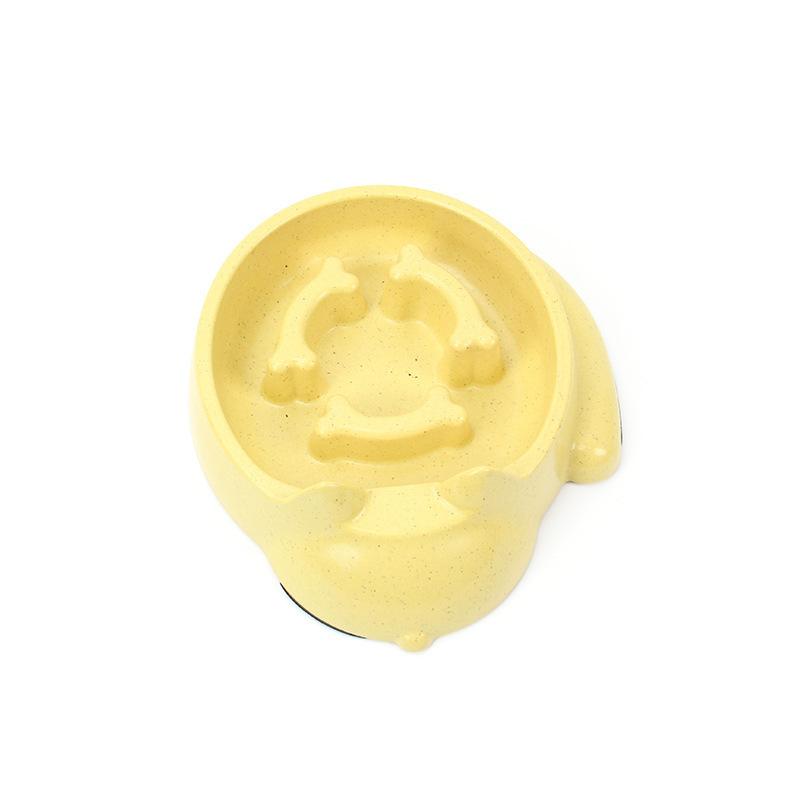 Медленная кормушка для домашних животных, нескользящая миска для корма для собак из бамбукового волокна, антизаглатывающая миски для кошек и щенков, медленное кормление для собак средних и маленьких пород