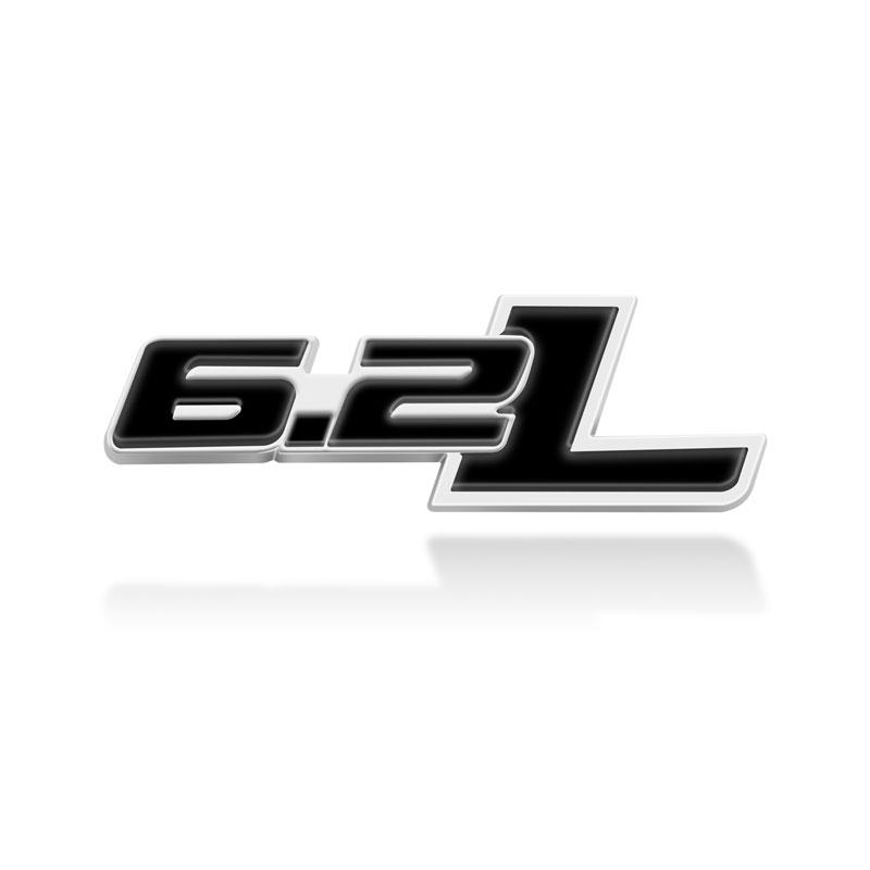 1Pcs 3D Metal 6.2 L 6.2L Logo Car Fender Emblem Side Rear Trunk Tail Badge Sticker For F150 Chevrolet C7 Camaro 6.2L Accessories la2