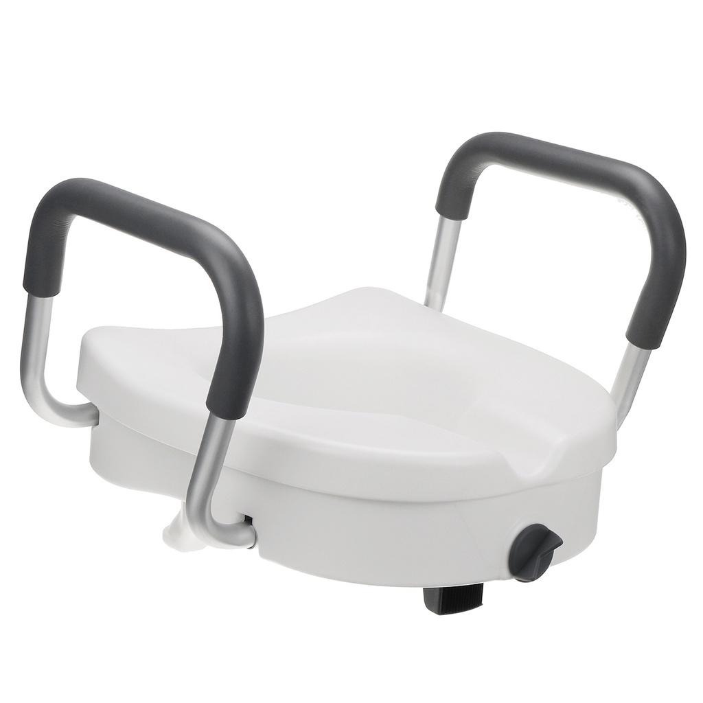 Removable Raised Toilet Seat With Arms Handles Padded Disability Aid Elderly Supports