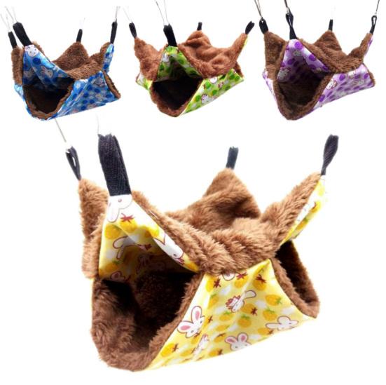 Двухуровневый маленький питомец хомяк белка попугай подвесной теплый гамак гнезда клетка