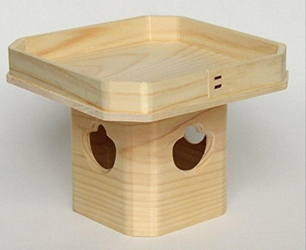 Моа Фетели Японский Хиноки (Кипарис японский) ШтативСанпо (8 дюймов) для Внутренних Церемоний, синтоистских Храмов и в качестве синтоистского подношения. Тренога Хиноки,