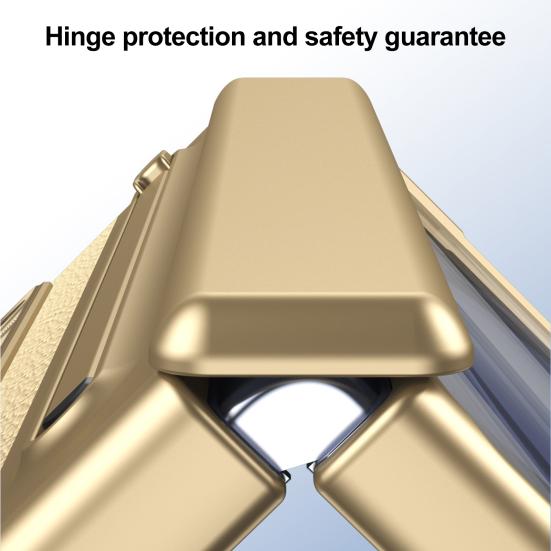 Yousheng Чехол для телефона Samsung Z Fold 6 PC Shell со слотом для стилуса, пружинным шарниром для защиты и встроенной подставкой, полноразмерный чехол с закаленным стеклом