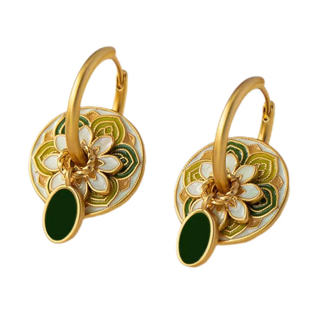 Эмалевый кафф на ухо для женщин и девушек, водонепроницаемый, в новокитайском стиле, аксессуары для повседневной носки и вечеринок