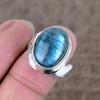Labradorite Genstone Handmade 925 Sterling Silver Jewelry Ring Size 8 KKG-539