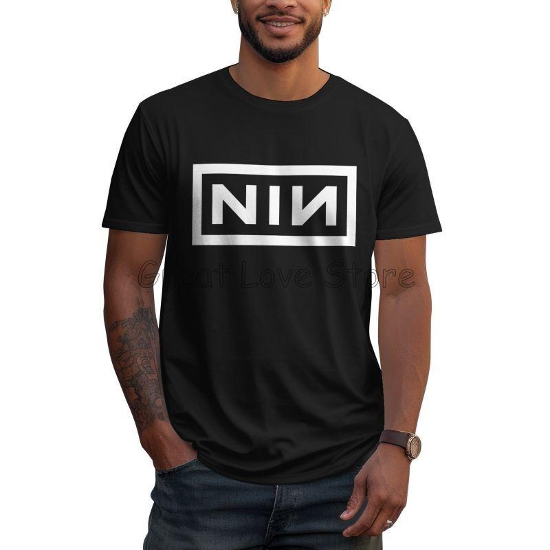 Новинка Девять Дюймов Гвоздей NIN Мужские Футболки с Круглым Вырезом Футболка с Коротким Рукавом Летняя Хлопковая Одежда Харадзюку Уличная Одежда