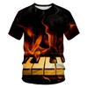 Summer Men's T-shirt 3D Print Tees Guitar Pattern Loose Round Neck Short Sleeve Tops Men