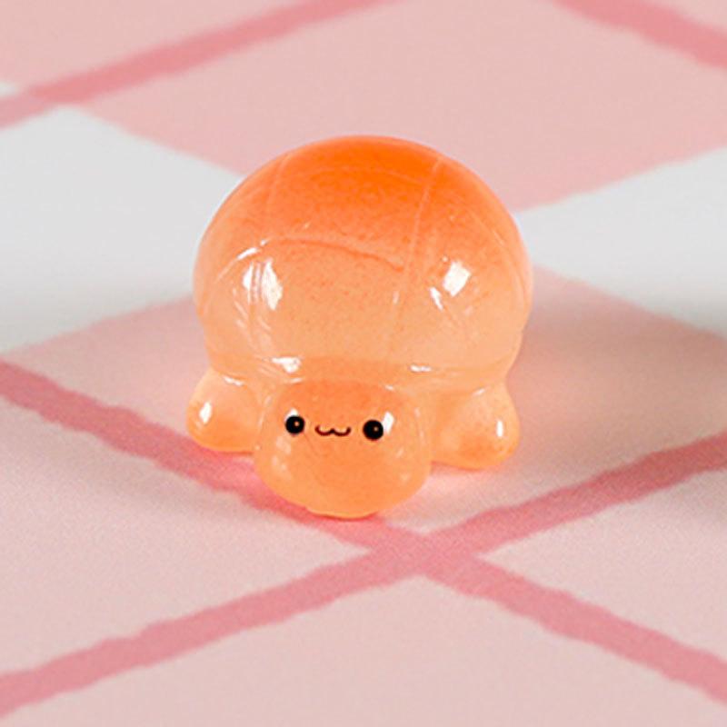 1 шт. Красочная светящаяся мини-черепаха Фигурка для микроландшафта Украшение DIY Светящаяся черепаха Миниатюрная статуэтка Декор для горшечного сада