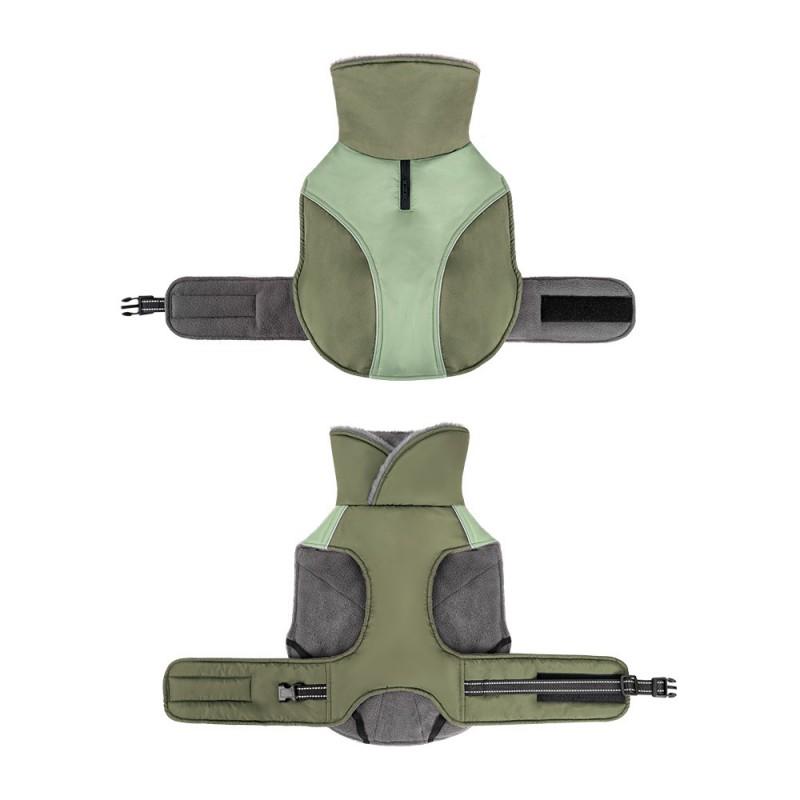 Warm Winter Dog Coat With High Collar Slim Fit Fleece Lined Pet Outerwear Cold Season