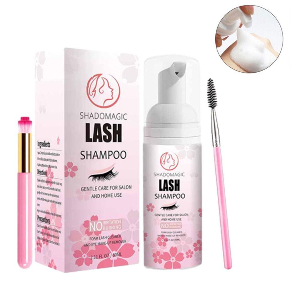 Gentle and Delicate Eyelash Extension Cleanser Safe Lash Foam Shampoo  for Salon and Home Use