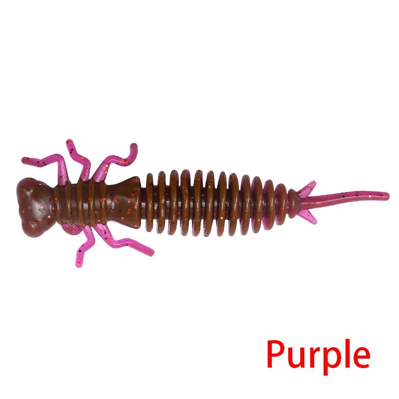 5pcs/lot Quality Larva Soft Lures 55mm 75mm 100mm Artificial Silicone Soft Bait Worm Fishing Wobblers Bass Carp Swimbaits