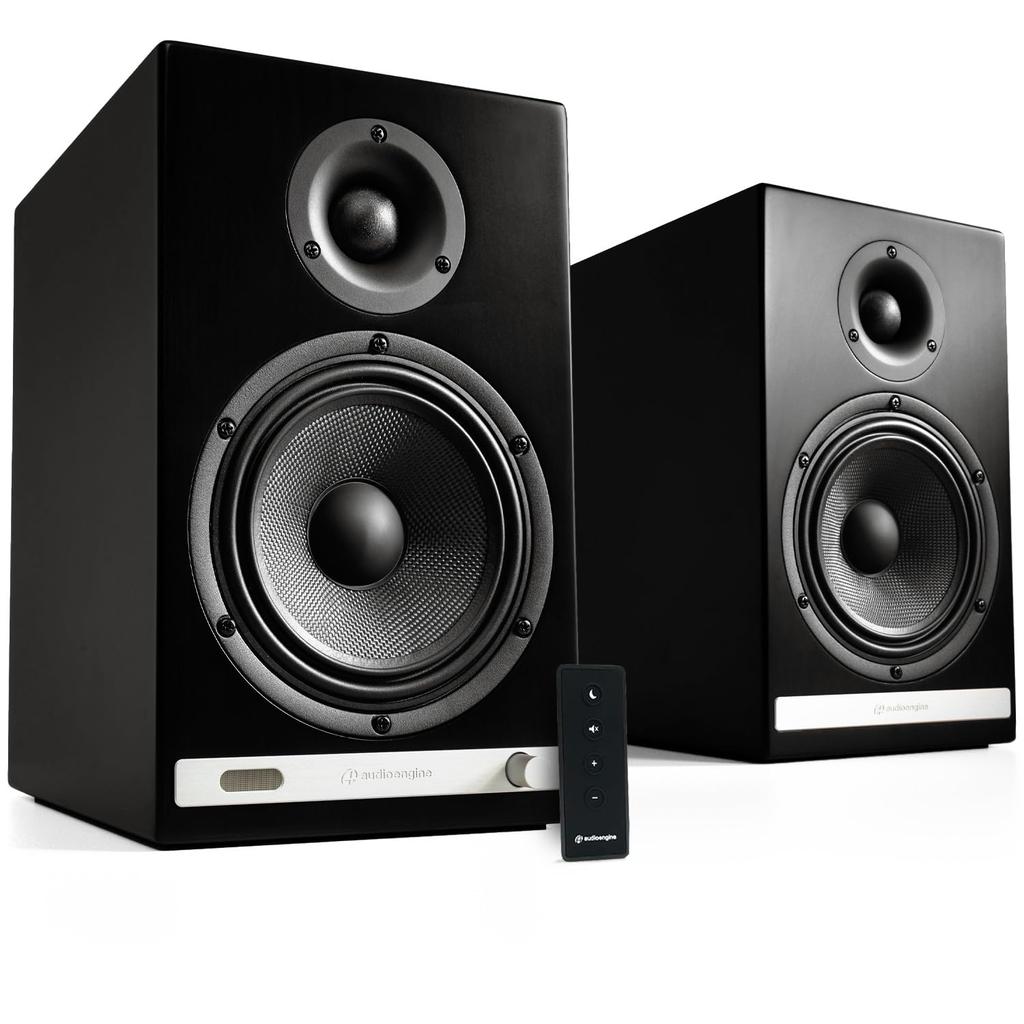 HD6 Wireless Powered Speaker L Bookshelf Home Music System Bluetooth aptX HD DAC Amplifier L AUX Optical Digital SPDIF RCA Subwoofer 24bit 150W