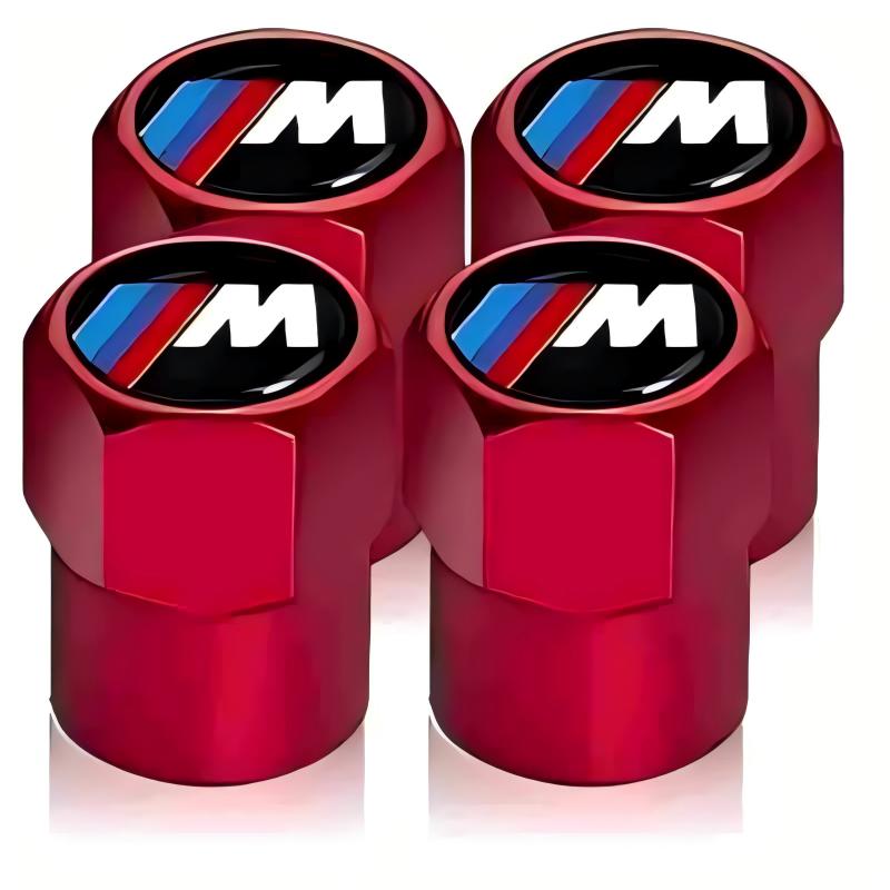 4Pcs/Set Car Tire Valve Caps Premium Metal Rubber Seal Accessories For BMW-M M8 M7 M6 M5 M4 M3 M2 M1F30 F10 F35 F15 F16 E39 E46 E36 E60 E90 X3 X5 X6