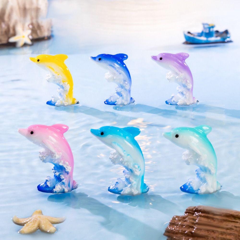 Ocean Series Dolphins Micro Landscape Simulation Mini Dolphins Ornaments Fish Tank