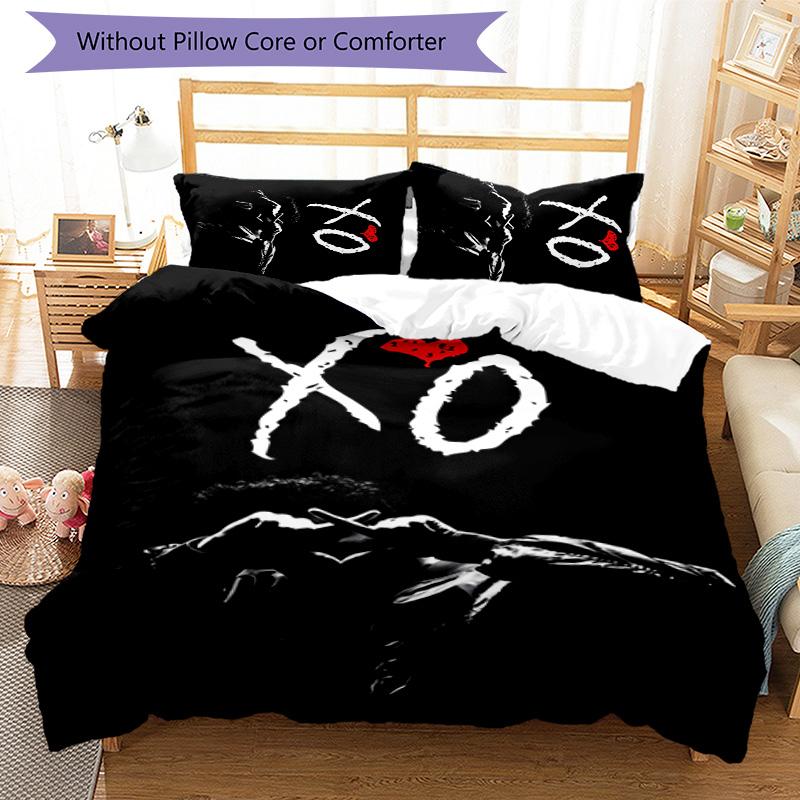 3pcs The Weeknd After Hours pattern bedding set duvet cover set includes duvet cover &pillowcases, perfect all season bedroom decoration & gift