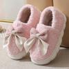 Модные милые женские хлопковые сапоги-бабочки 2024 года, осень-зима, новые теплые пушистые ботильоны, легкие тапочки на мягкой подошве для женщин