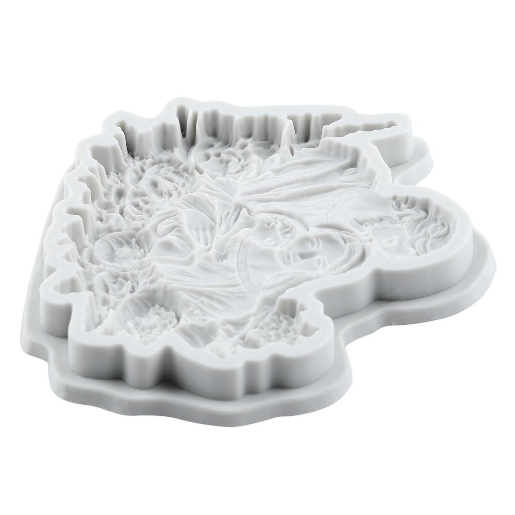 Силиконовая форма Иисус Семейство Иисуса Формы для мастики Инструменты для украшения торта Топпер для кекса Конфета Смола Глина Шоколад Форма для гампасты