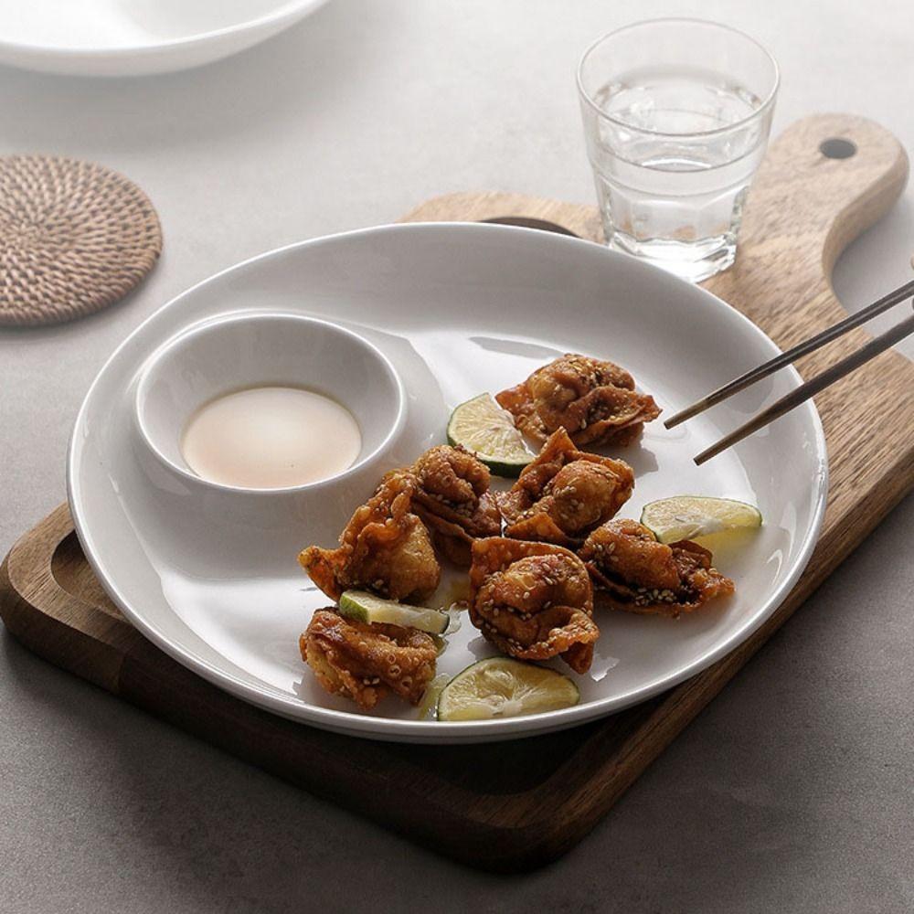 Меламиновый поднос для подачи еды, разделенный, имитация фарфора, тарелки для закусок, ударопрочный, белый, блюдо для подачи закусок, фрукты