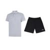 Однотонная Модная Простая Быстросохнущая Удобная Дышащая Универсальная Футболка-поло с коротким рукавом Повседневный Спортивный Комплект APLV029-14+YKSV147-2