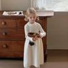 Girls Knitted Dress Autumn Winter New Children Gown Princess Solid Color Kids Fashion Sweater Dresses Baby Clothes