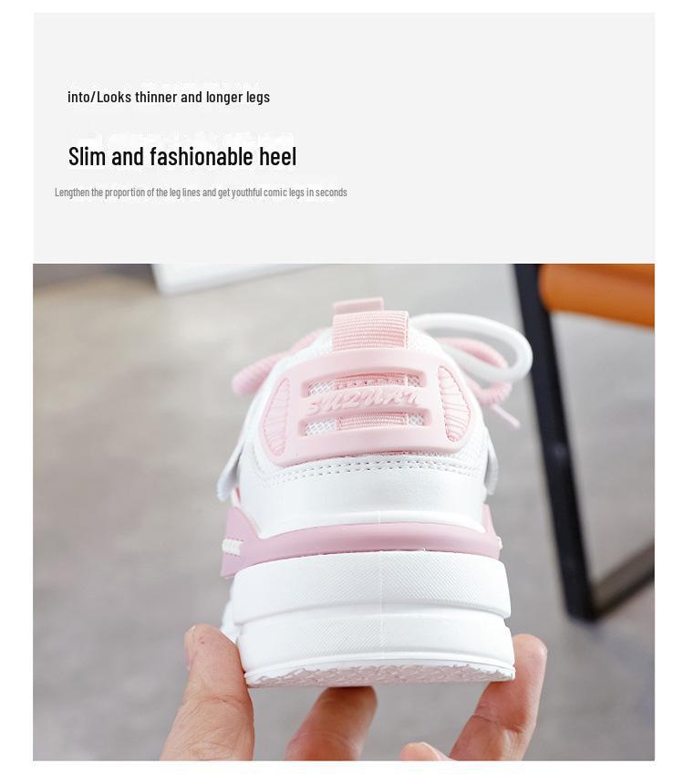 Женские повседневные туфли на толстой подошве весна 2025 г., белые, удобные, мягкие, универсальные для студентов, K1316