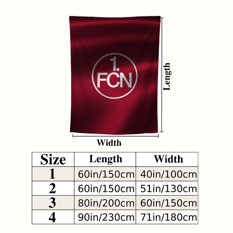 1 FC Nürnberg Wall Tapestry Aesthetic Wall Hanging Printed Fabric Blanket Decorative Tapestries for Bedroom Living Room Home Decor