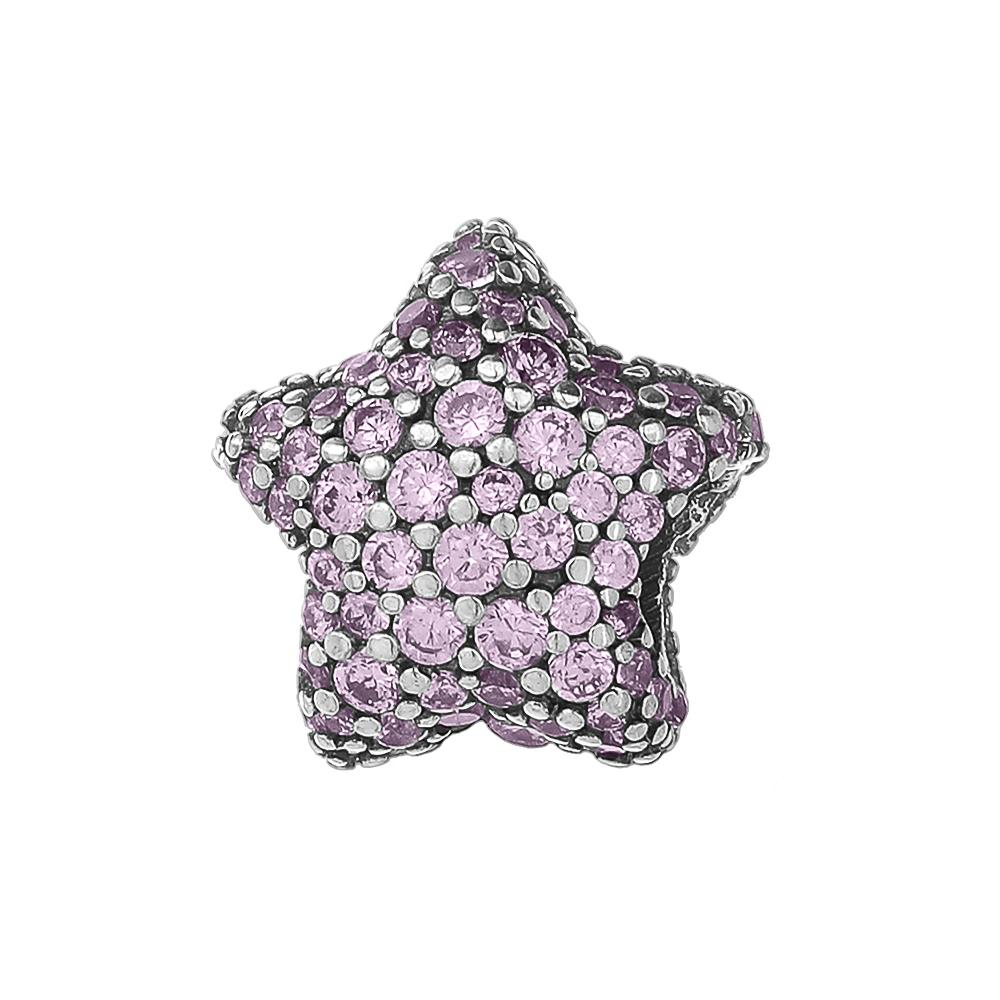 925 Silver Pink Series Cake Wings Flower Heart Pig House Donut Charm Bead Fit Bracelet DIY For Woman Girl Jewelry