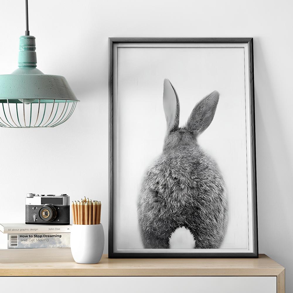 1 шт. Горячая банка Eckart Wow The Animals Rabbit Bubble Gum Art Poster HD Posters Home Room Bar Cafe Decor Art Wall Painting Picture