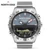 Men Dive Sports Digital Watch Mens Watches Military Army Luxury Full Steel Business Waterproof 200m Altimeter Compass NORTH EDGE