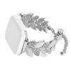 Alloy Watch Band for Apple Watch Series 11 10 42mm/9 8 7 41mm/SE3 SE2 SE 6 5 4 40mm/3 2 1 38mm Leaf Style Rhinestone Decor Strap