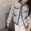 Women's Autumn Vintage Casual Small Fragrance Tweed Jacket Coat