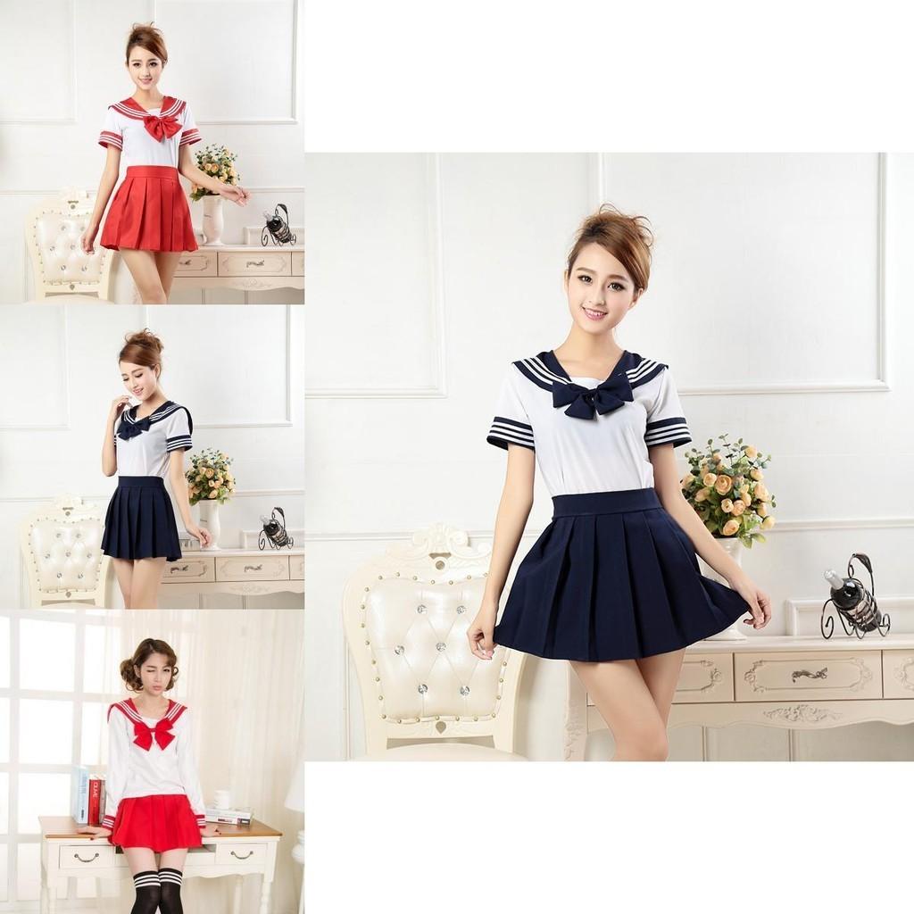 Очаровательный наряд японской школьницы, костюм для косплея, комплект с отложным воротником