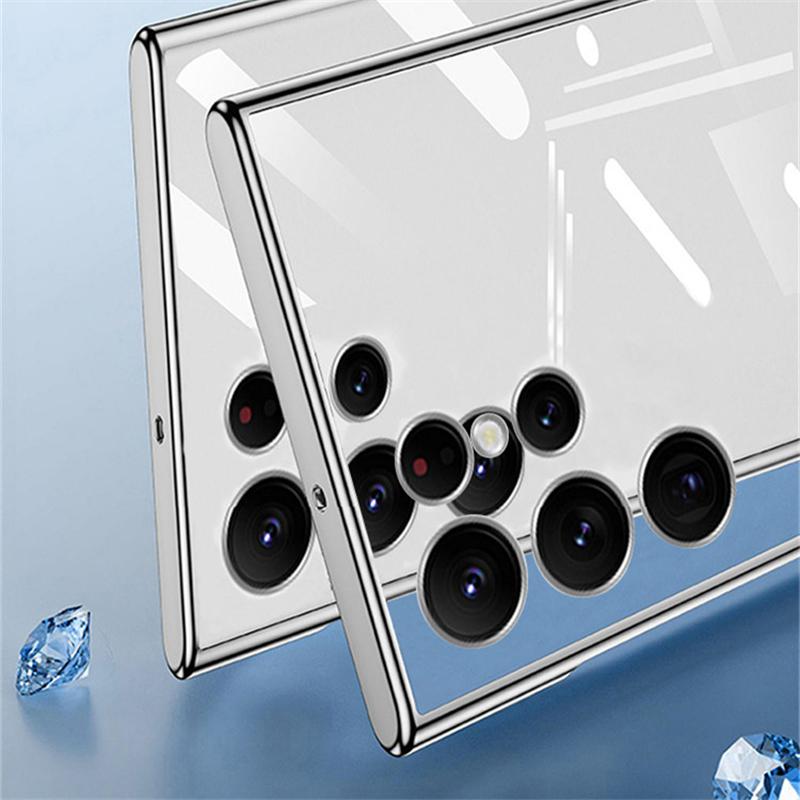 Противоударный чехол Magsafe с магнитной беспроводной зарядкой для телефона Samsung Galaxy S23 Ultra S22 Plus Ultra S21 + прозрачная стеклянная линза, мягкая обложка