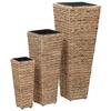 Set of Raised Planters In Water Hyacinth - VidaXL - Brown - 3 Sizes