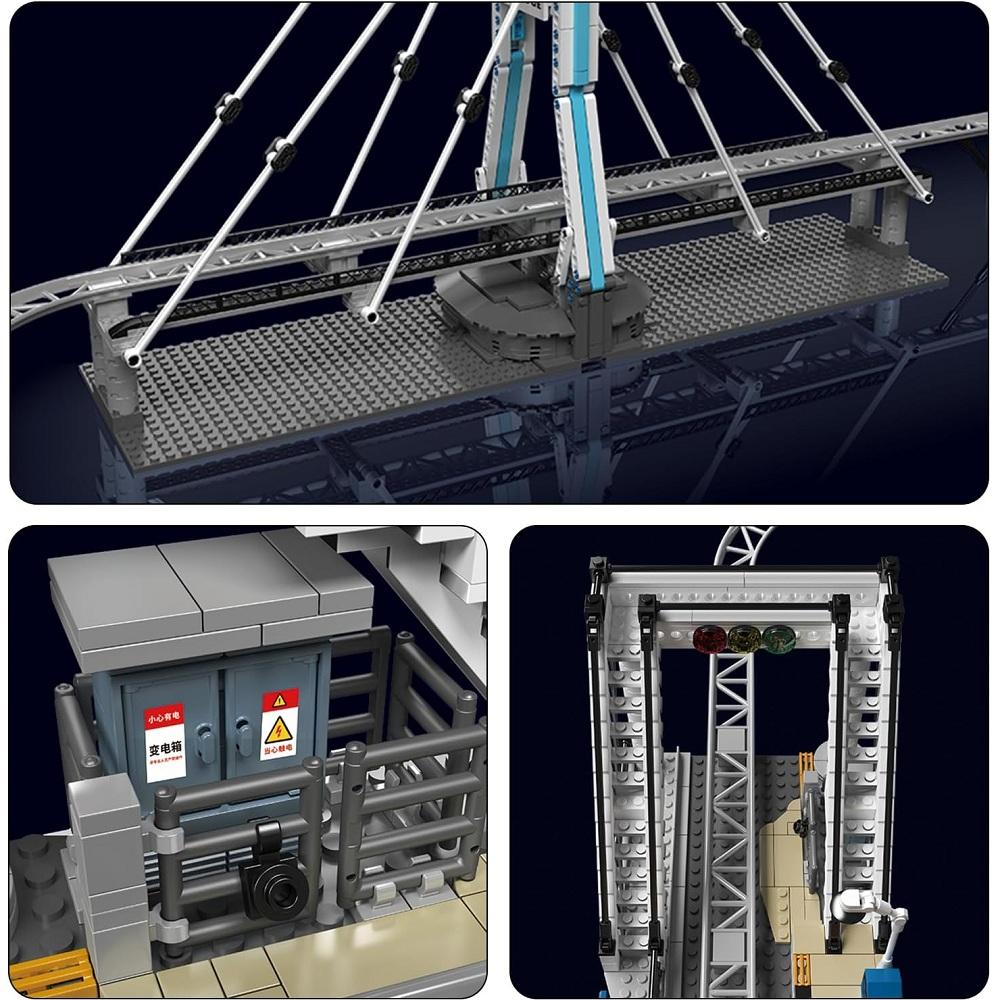 MOULD KING 16052 Технический автомобильный строительный блок, городской вагон с дистанционным управлением и деталями гусеницы, модель игрушки, детский рождественский подарок