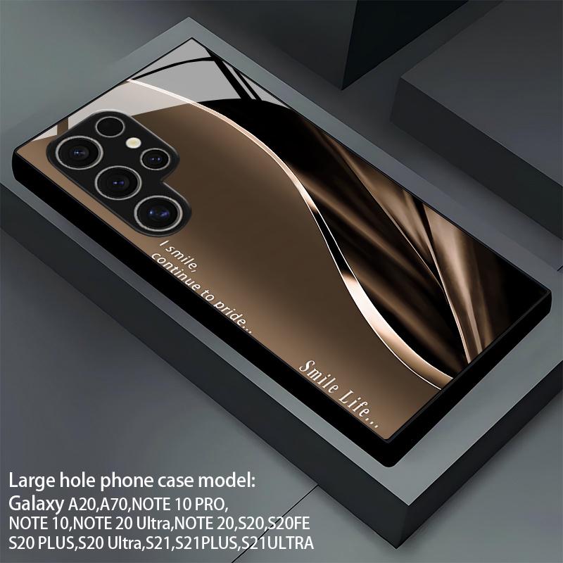 2D чехол для телефона с карамельным атласным узором для Samsung S26 S25 S24 S23 S22 S21 S20 A56 A36 A16 Закаленное стекло Защитная крышка