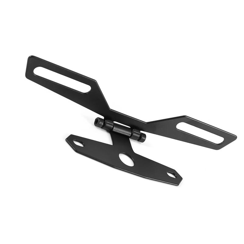 Motorcycle License Plate Bracket Taillight Fixed Folding Number Plate Frame Holder Light Mount Motorbike Parts