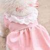 Thin Cat Lace Skirt Breathable Cat Dog Costume Summer Cat Princess Dress