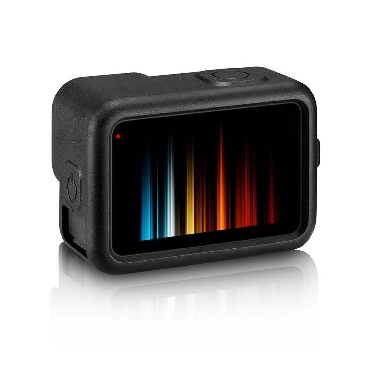 PULUZ для GoPro HERO12 черный/11 черный/10 черный/9 черный силиконовый защитный чехол с ремешком на запястье и крышкой для объектива