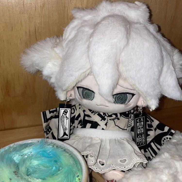 Stuffed 20Cm Anime Danganronpa Komaeda Nagito Cosplay Plush With Skeleton Doll Toys For Fan Collection Plush Birthday Gift