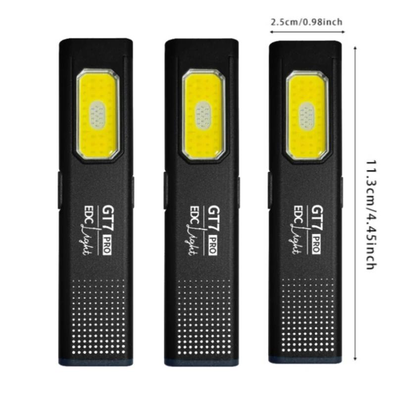 Мини Портативный Перезаряжаемый Светодиодный Фонарик Водонепроницаемый Уличный Рабочий Карманный Фонарик с Магнитом на Хвосте Компактный Светодиодный Фонарик