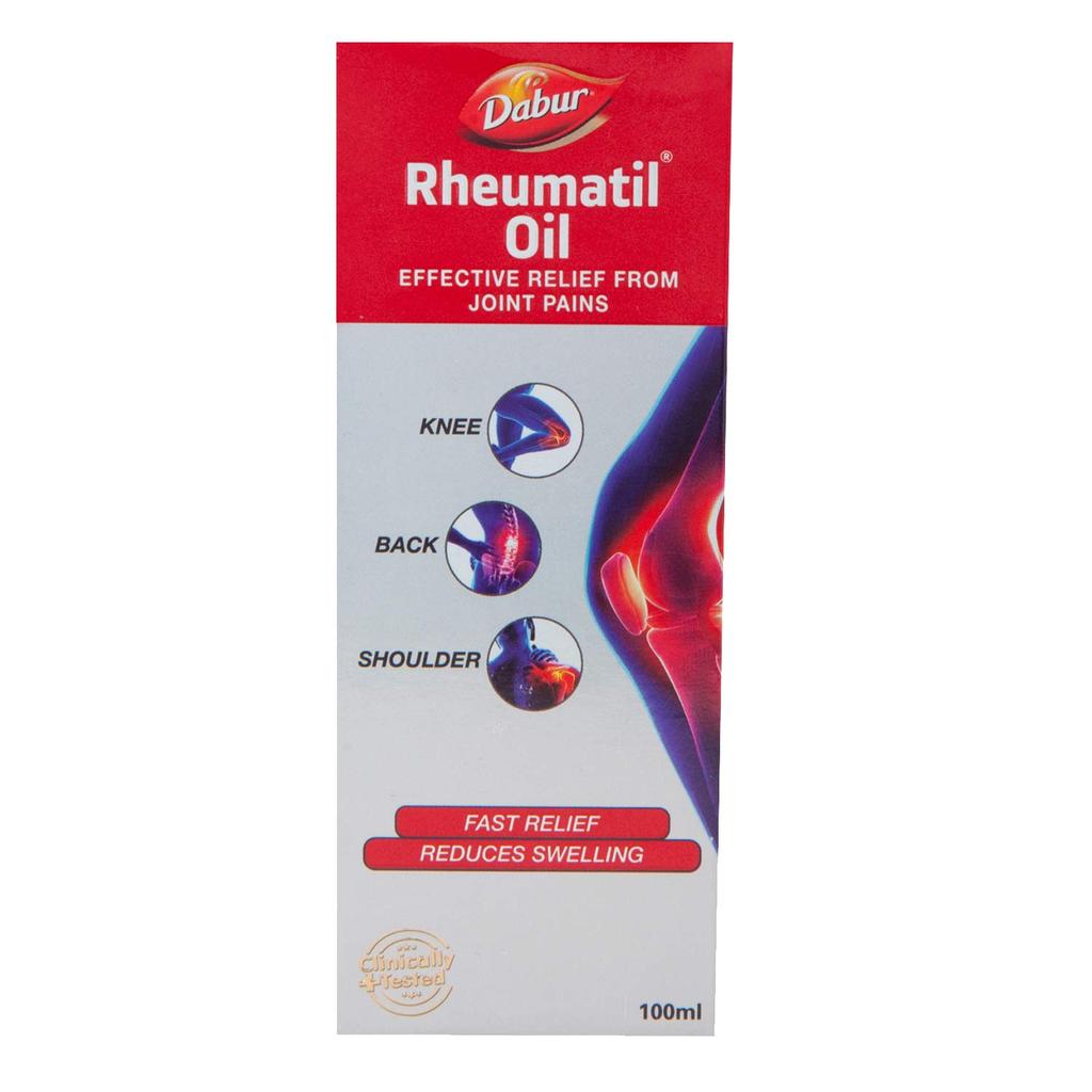 Dabur Rheumatil Oil 50Ml | Ayurvedic Massage Oil For Joint Pain, Backache, Knee Stiffness & Muscular Discomfort Relief