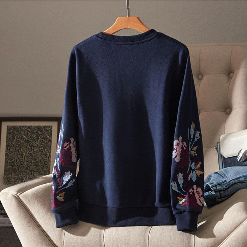 Вышитая куртка-толстовка с капюшоном для женщин, стильная и качественная корейская осенняя верхняя одежда