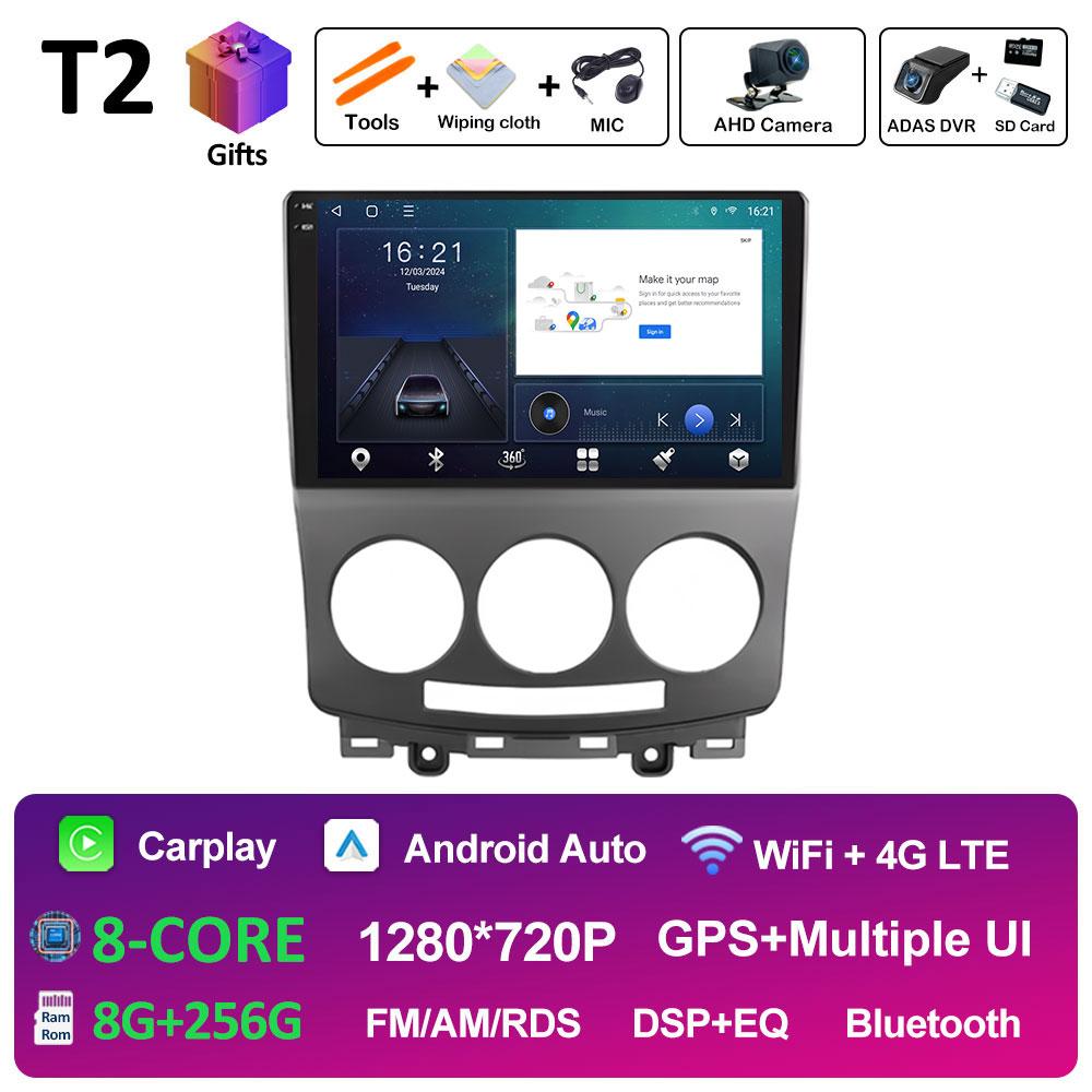 9 дюймовый Android Auto для MAZDA 5 2005 2006 2007 2008 2009 2010 Беспроводной Carplay Вентилятор охлаждения WIFI QLED IPS Экран WIFI Аксессуары
