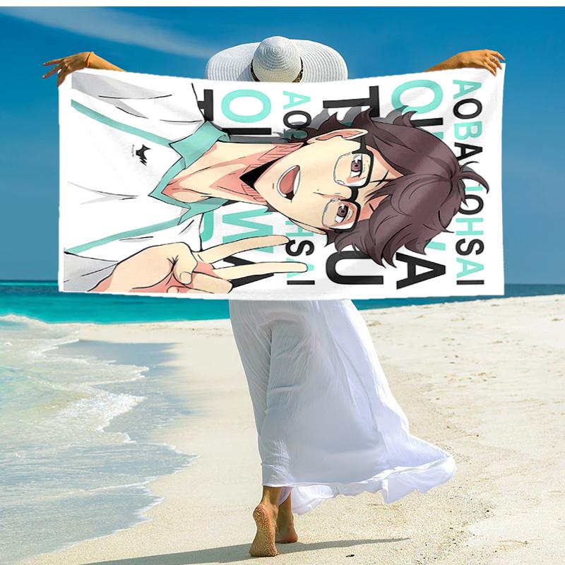 1pc Oikawa Tooru2 Beach Towel, Comfortable and Thick, and Swimming/Bath/Picnic/Camping Towel, Suitable for Seaside Beaches