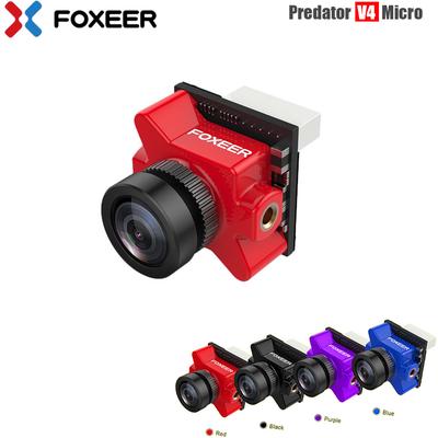 1 шт. Foxeer Predator V4 Micro FPV камера 16:9/4:3 PAL/NTSC с переключаемым экранным меню Super WDR, задержка 4 мс