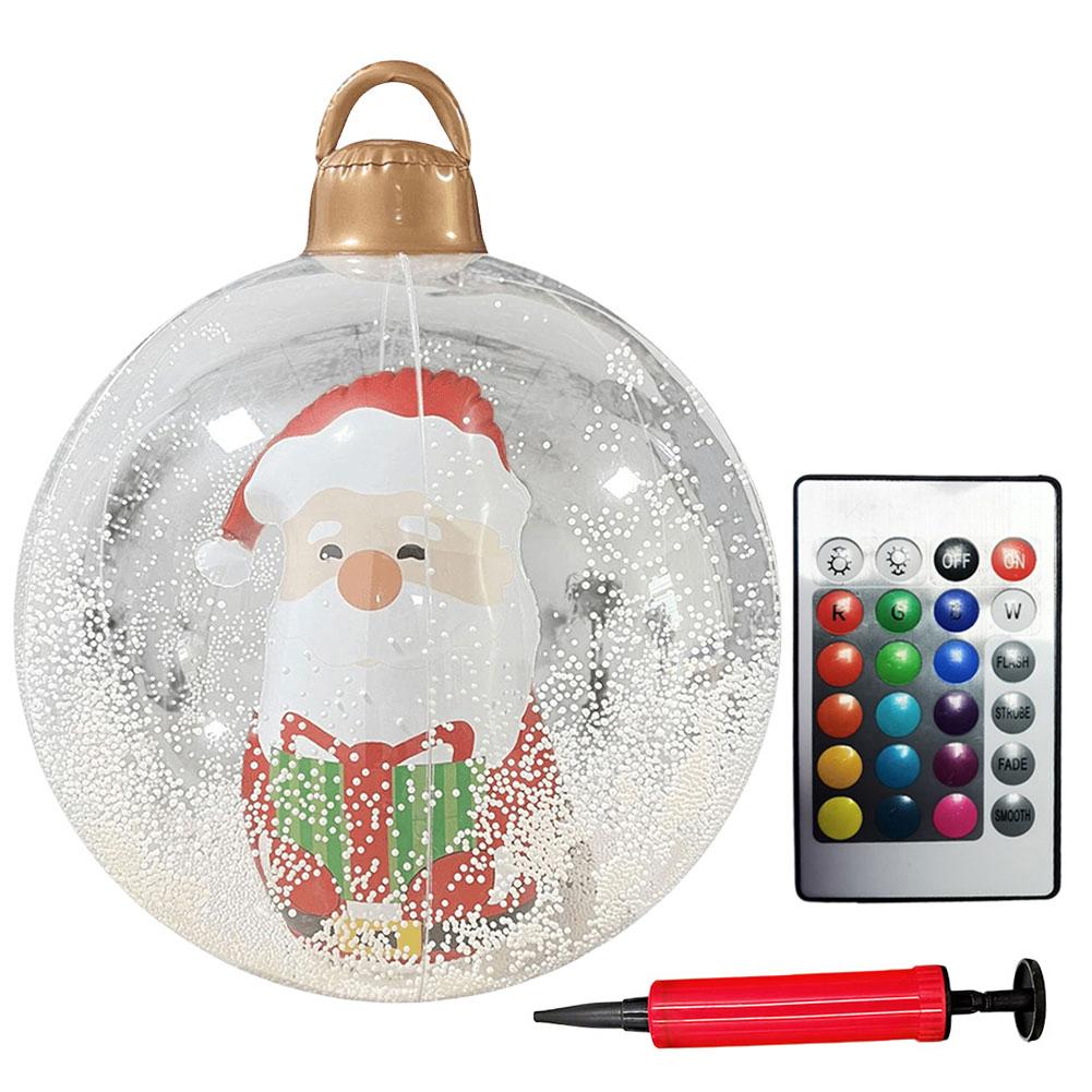 60cm Christmas Ball Ornaments Outdoor Indoor Luminous LED Christmas Decoration Ball Balloon Christmas Tree Ball Christmas Gift