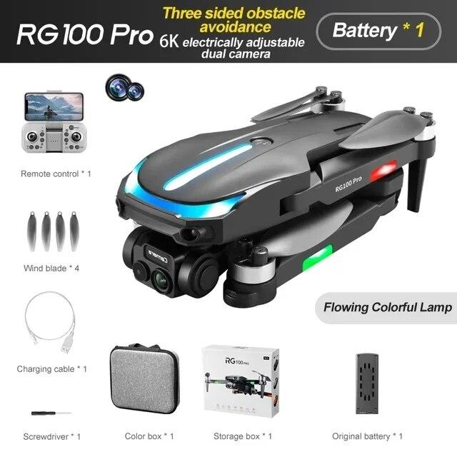 Новый профессиональный дрон RG100Pro, 8K ESC, двойная камера, HD, бесщеточный двигатель, интеллектуальный обход препятствий, аэрофотосъемка, радиоуправляемый самолет, квадрокоптер, игрушки
